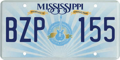 MS license plate BZP155