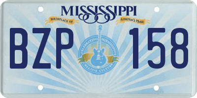 MS license plate BZP158