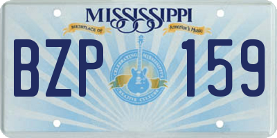 MS license plate BZP159