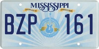 MS license plate BZP161
