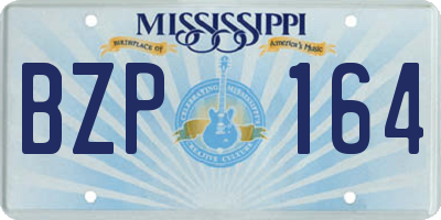 MS license plate BZP164