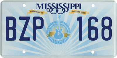 MS license plate BZP168