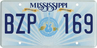 MS license plate BZP169