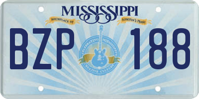 MS license plate BZP188