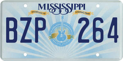MS license plate BZP264