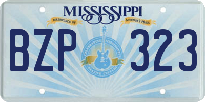 MS license plate BZP323
