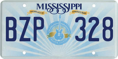 MS license plate BZP328