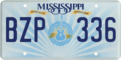 MS license plate BZP336
