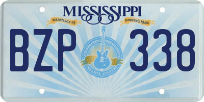 MS license plate BZP338