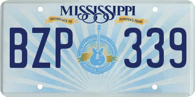 MS license plate BZP339