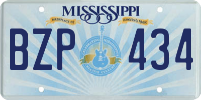 MS license plate BZP434