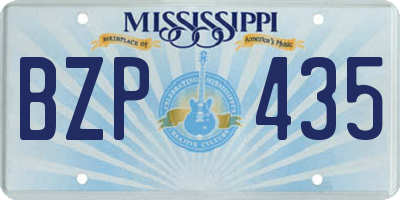 MS license plate BZP435