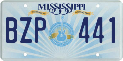 MS license plate BZP441
