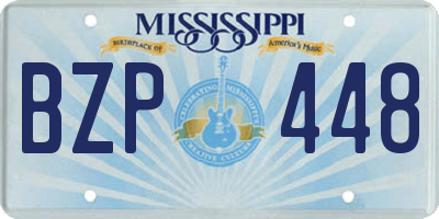 MS license plate BZP448