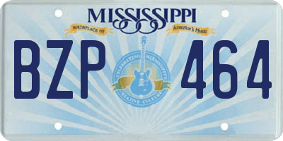 MS license plate BZP464