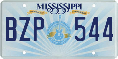 MS license plate BZP544