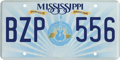 MS license plate BZP556