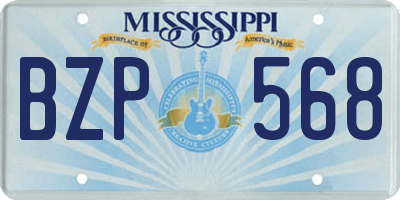 MS license plate BZP568