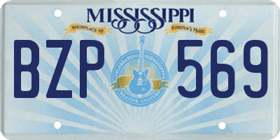 MS license plate BZP569