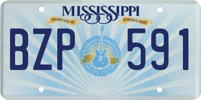 MS license plate BZP591
