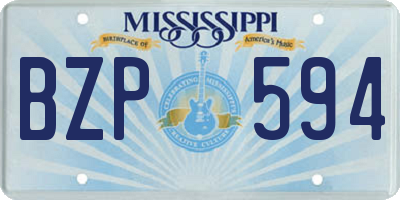 MS license plate BZP594