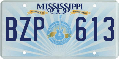 MS license plate BZP613