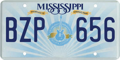 MS license plate BZP656