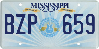 MS license plate BZP659