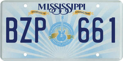 MS license plate BZP661