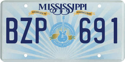 MS license plate BZP691