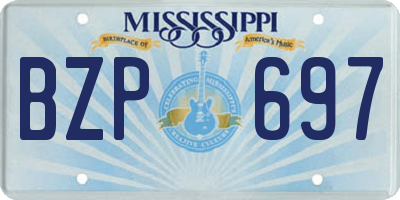 MS license plate BZP697