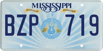 MS license plate BZP719
