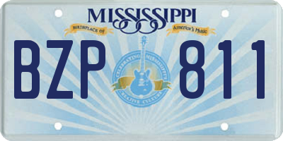 MS license plate BZP811