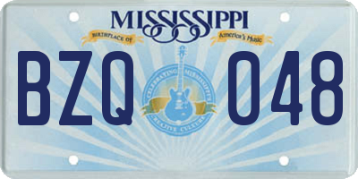 MS license plate BZQ048