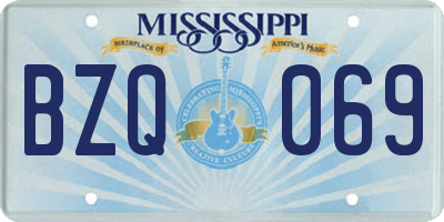 MS license plate BZQ069
