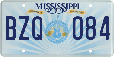 MS license plate BZQ084