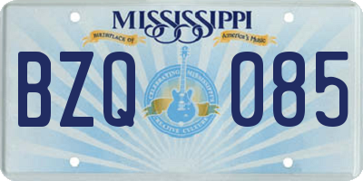 MS license plate BZQ085