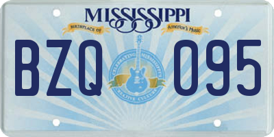 MS license plate BZQ095
