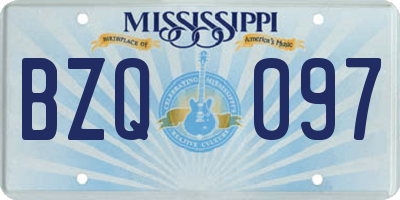 MS license plate BZQ097
