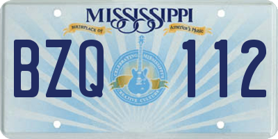 MS license plate BZQ112
