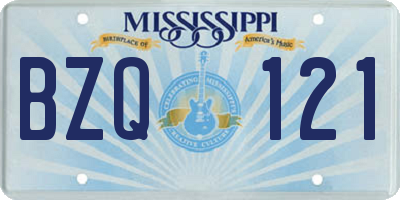 MS license plate BZQ121