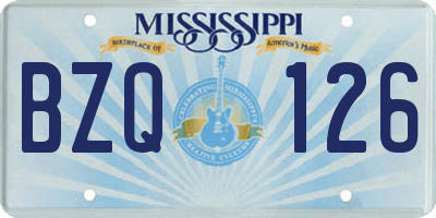MS license plate BZQ126