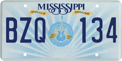 MS license plate BZQ134