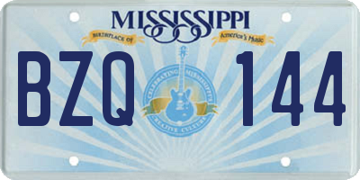 MS license plate BZQ144