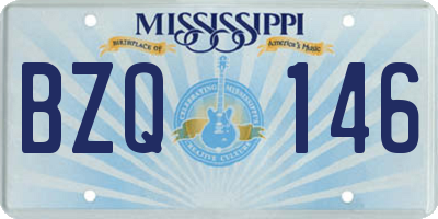 MS license plate BZQ146
