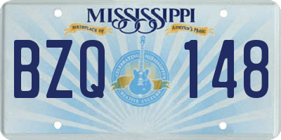 MS license plate BZQ148