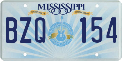 MS license plate BZQ154
