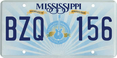 MS license plate BZQ156