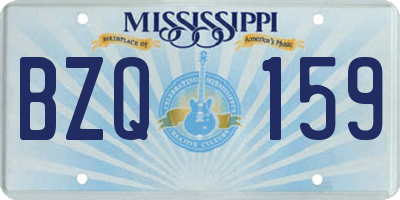 MS license plate BZQ159