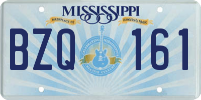 MS license plate BZQ161